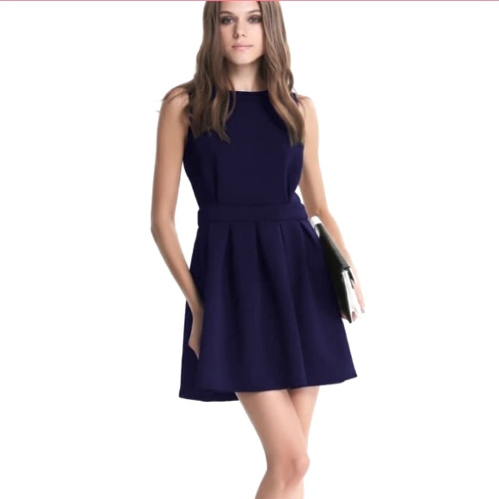 Shein Blue Scallop Dress